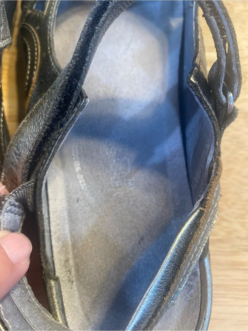 Naot Metallic Silver Mary Jane Flats